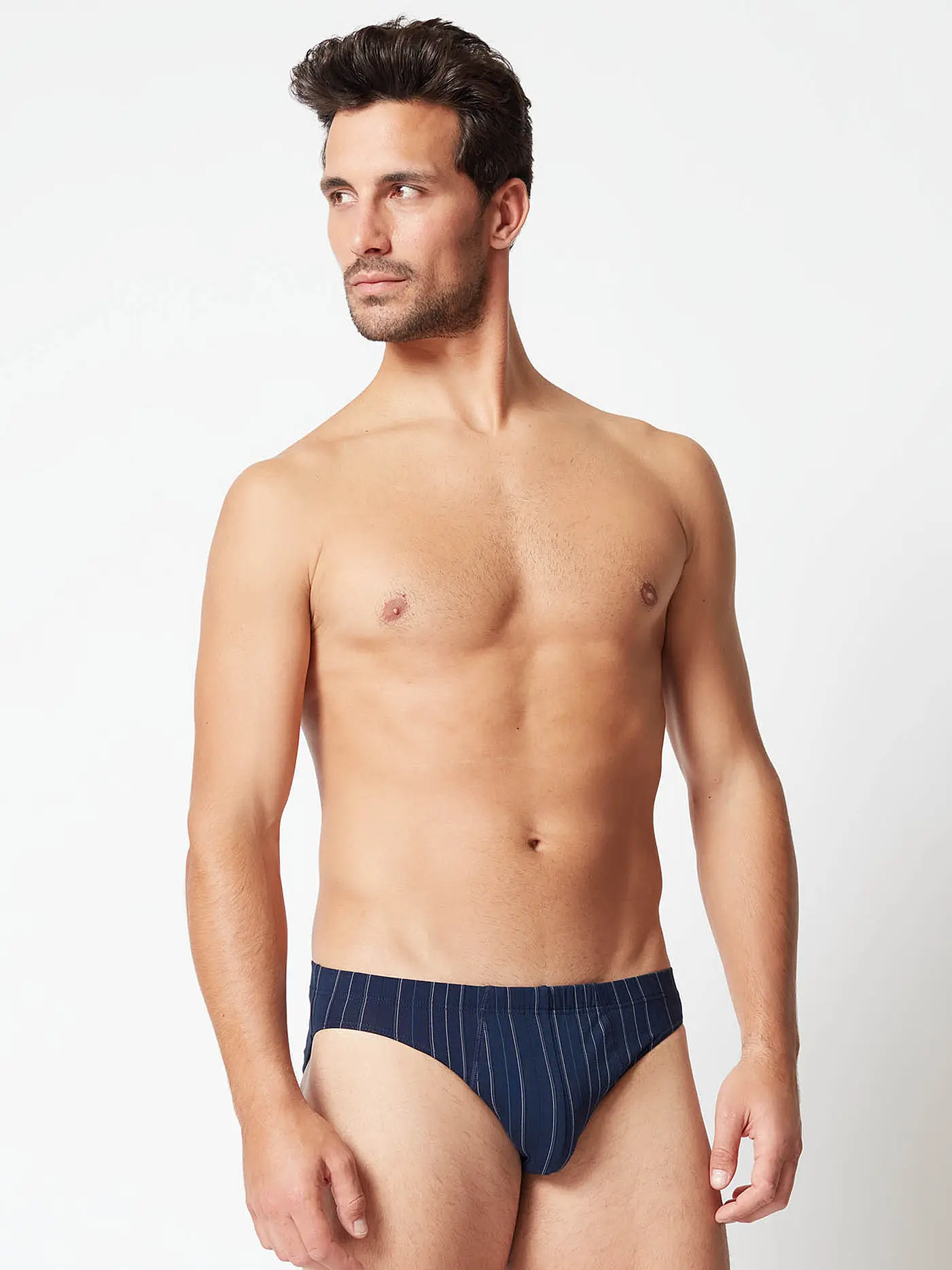 HUBER | Brasil Slip 2er Pkg. dressblue stripe | 